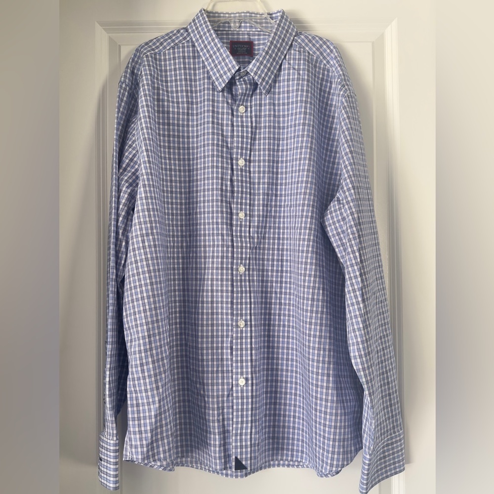 Untuckit Durif Checked Long Sleeve Button Down Men’s XXL